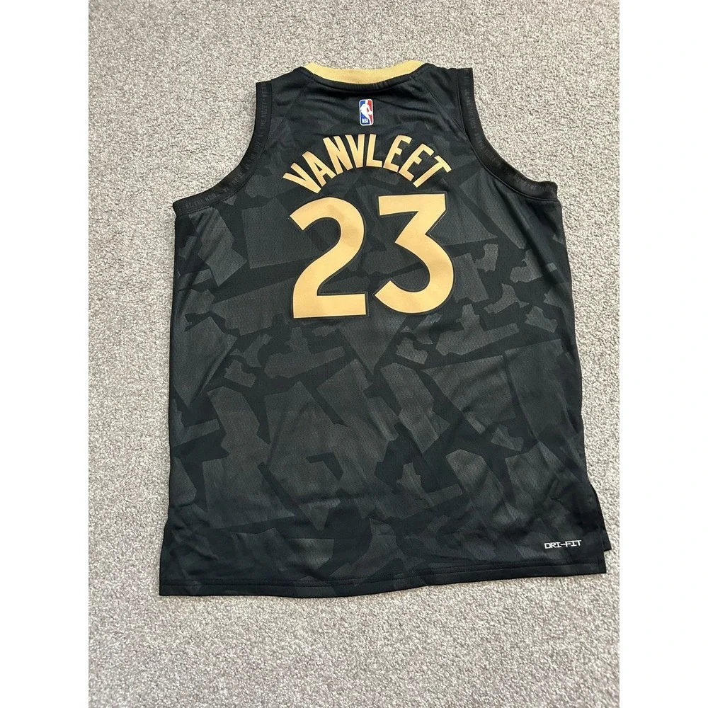Nike Toronto Raptors Jersey L Black Gold VanVleet 23 Excellent City Edition‎